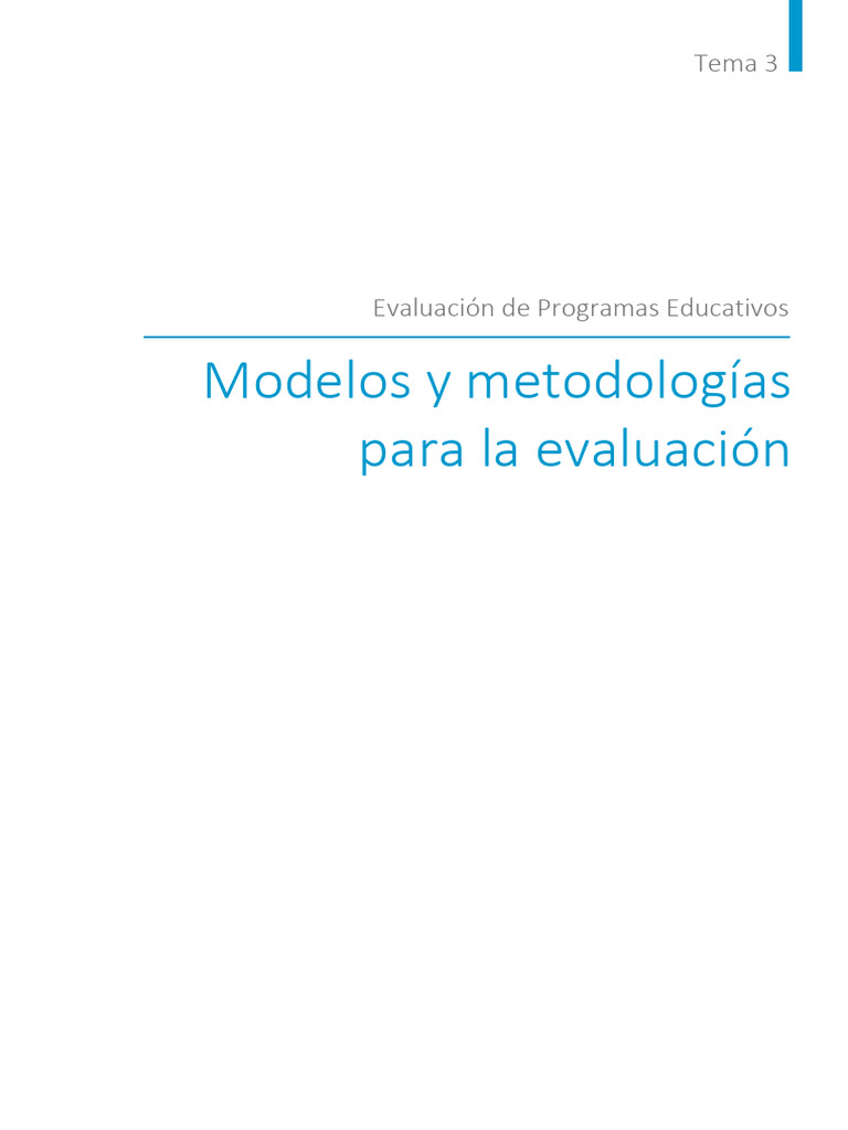 Modelos de Evaluación Educativa | PDF | Evaluación | Aprendizaje