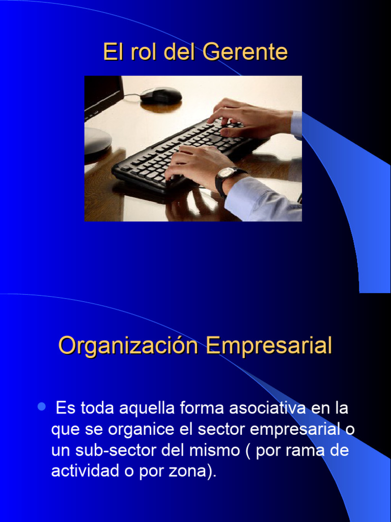 3 - El Rol Del Gerente | PDF | Business | Planificación