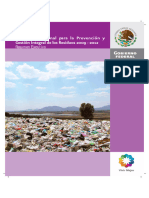 El Programa Nacional para La Prevención y Gestión Integral de Residuos