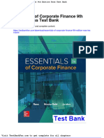 Dwnload Full Essentials of Corporate Finance 9th Edition Ross Test Bank PDF