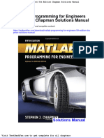 Dwnload Full Matlab Programming For Engineers 5th Edition Chapman Solutions Manual PDF