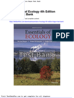 Dwnload Full Essentials of Ecology 4th Edition Begon Test Bank PDF