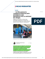 Pausa de La Categoría Especial para Nicaraguenses y Venezolanos