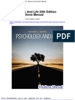 Dwnload Full Psychology and Life 20th Edition Gerrig Solutions Manual PDF