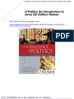 Dwnload Full Challenge of Politics An Introduction To Political Science 5th Edition Riemer Test Bank PDF