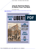 Dwnload Full Give Me Liberty An American History Volume 1 5th Edition Foner Test Bank PDF