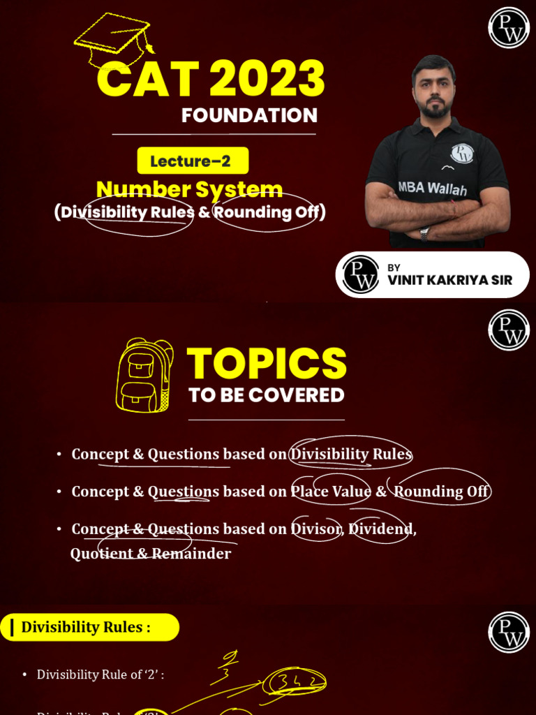 Quant Number System 02 - Divisibility Rules & Rounding Off - Class ...