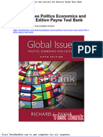 Dwnload full Global Issues Politics Economics and Culture 5th Edition Payne Test Bank pdf