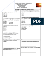 Examen Grado 9° - Quimica