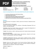 Python Application Programming - 18CS752 - Syllabus