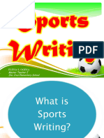 SPORTS WRITING Mrs. Ogena