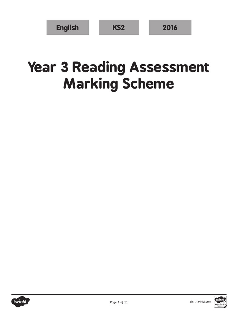 Year 3 reading assessment marking scheme pdf sharks poetry