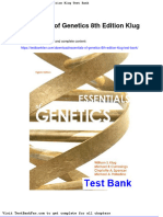 Dwnload Full Essentials of Genetics 8th Edition Klug Test Bank PDF