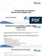 Introduccion A La Calidad y Gestion de La Calidad Total