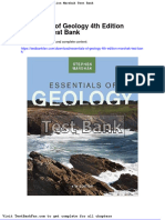 Dwnload Full Essentials of Geology 4th Edition Marshak Test Bank PDF