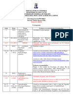 UFS - Cronograma - 2023.2 - Psicologia Geral