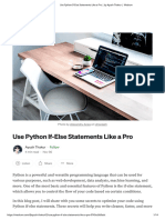 Use Python If-Else Statements Like A Pro - by Ayush Thakur - Medium
