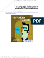 Dwnload Full Psychology of Language An Integrated Approach 1st Edition Luuden Test Bank PDF