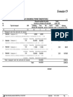 Formular C9: Lista Cuprinzand Consumurile Privind Transporturile