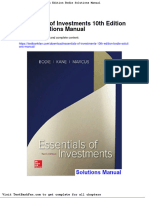 Dwnload Full Essentials of Investments 10th Edition Bodie Solutions Manual PDF