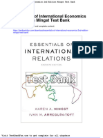 Dwnload Full Essentials of International Economics 2nd Edition Mingst Test Bank PDF
