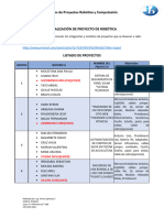 Indicaciones Del Proyecto de Robòtica 2023 - 9no - Grupo 1