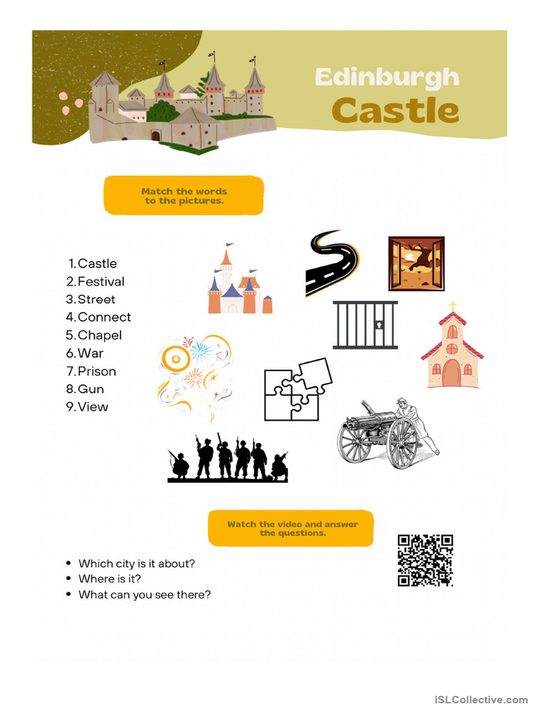 Edinburgh Castle Video Worksheet | PDF