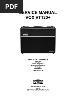 VOX VT120+ Service Manual | PDF