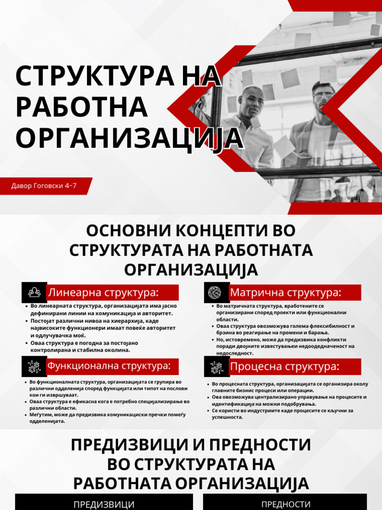 структура на работна организација | PDF
