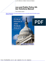 Dwnload Full Public Finance and Public Policy 5th Edition Gruber Solutions Manual PDF