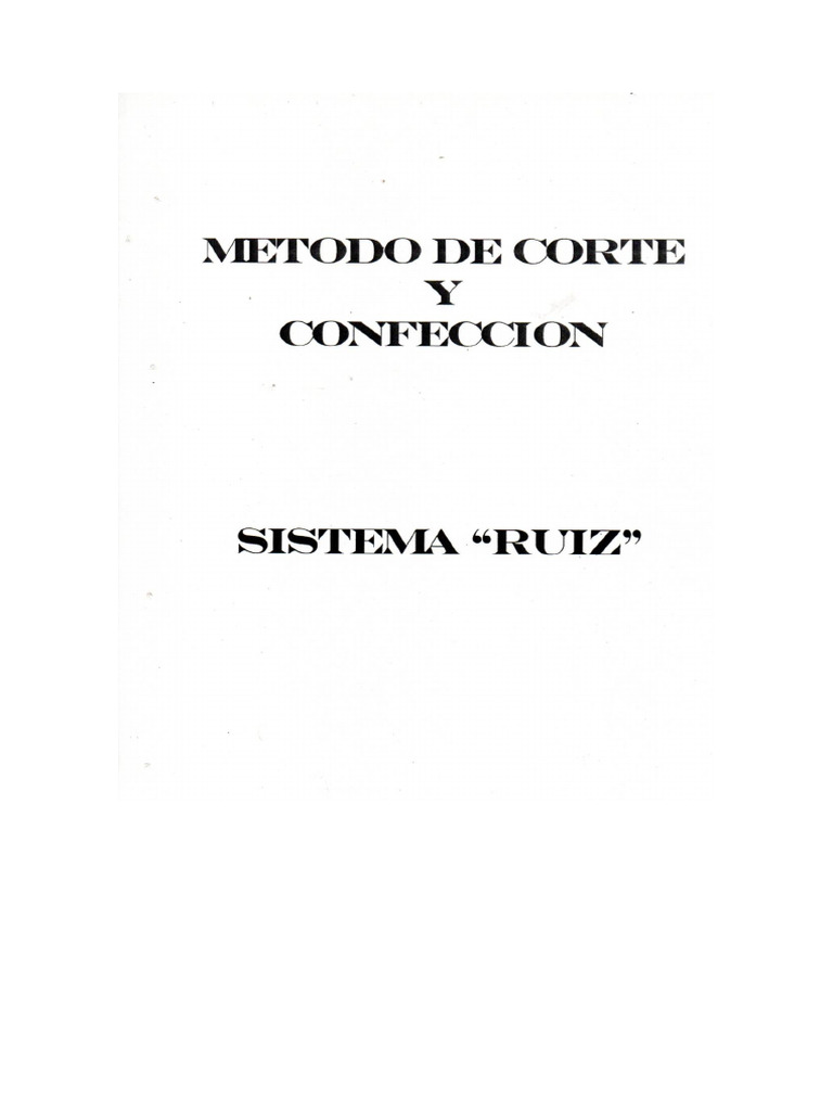 Metodo de Corte y Confeccion Ruiz | PDF