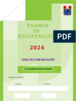 Examen de Recuperacion Comunicacion 1ro Secundaria MAV Ccesa007