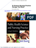 Dwnload Full Public Health Science Nursing Practice 1st Edition Savage Test Bank PDF