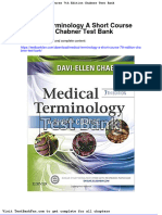 Dwnload Full Medical Terminology A Short Course 7th Edition Chabner Test Bank PDF