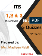 Madleen THE ANSWER Grade 12 1st Term Quizzes2023-24
