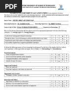 19DCE068 - Student's Internship Evaluation Form