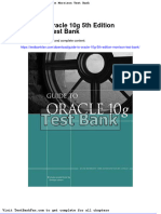 Dwnload Full Guide To Oracle 10g 5th Edition Morrison Test Bank PDF