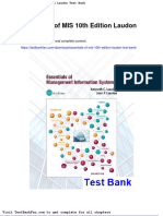 Dwnload Full Essentials of Mis 10th Edition Laudon Test Bank PDF