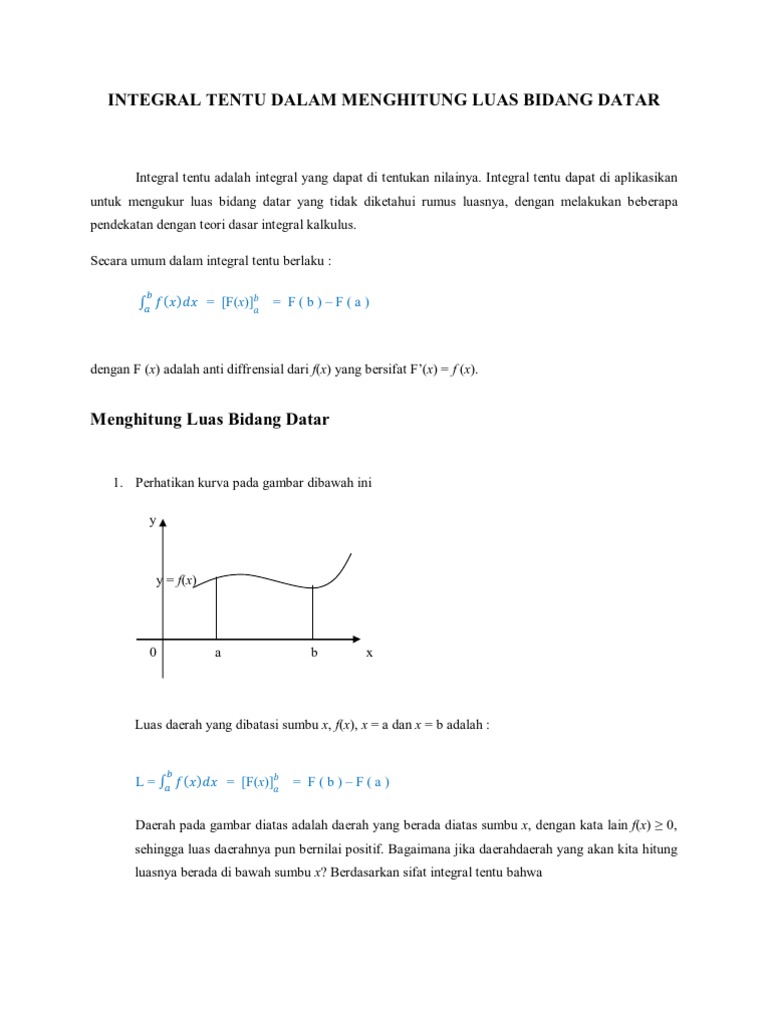 25+ Contoh Soal Integral Luas Daerah Dibawah Sumbu X