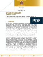 Sentencia SU-386/23 (04 de Octubre) M.P. Antonio José Lizarazo Ocampo Expediente: T-9.376.855