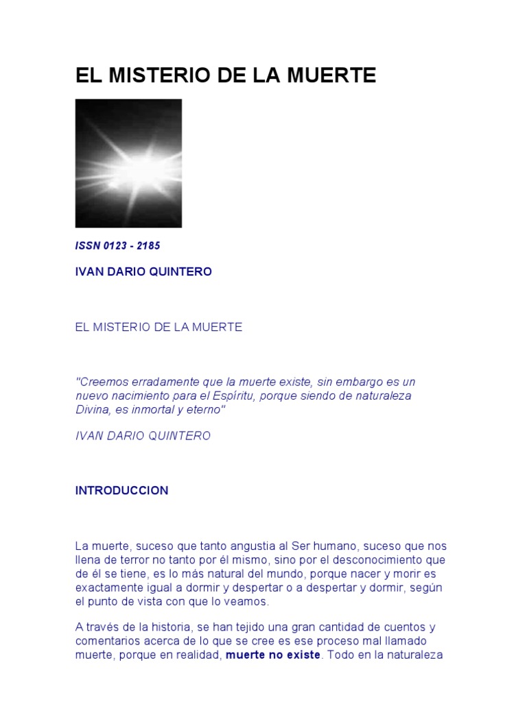 El Enigma de la Muerte y la Vida | PDF | Muerte | Alma