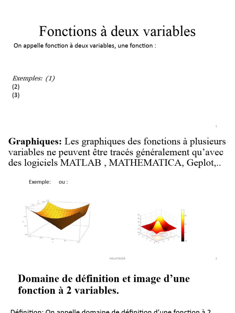 Fonctions À Deux Variables | PDF