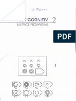 Test Cognitiv - Matrice Progresivă - Răspunsuri