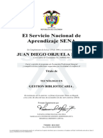El Servicio Nacional de Aprendizaje SENA: Juan Diego Orjuela Pinto
