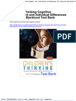 Dwnload Full Childrens Thinking Cognitive Development and Individual Differences 6th Edition Bjorklund Test Bank PDF