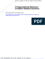 Dwnload Full Essentials of Organizational Behaviour Canadian 1st Edition Robbins Solutions Manual PDF