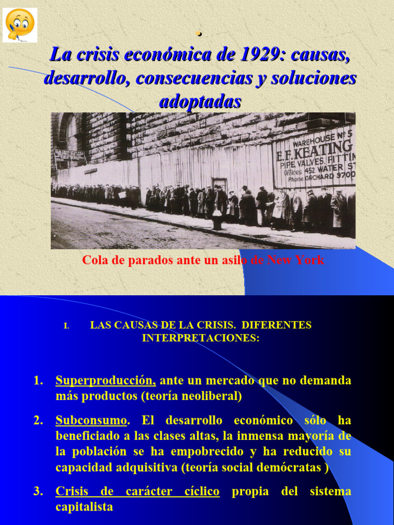 Causas y Consecuencias de la Crisis de 1929 | PDF | Nuevo acuerdo ...