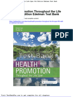 Dwnload Full Health Promotion Throughout The Life Span 9th Edition Edelman Test Bank PDF