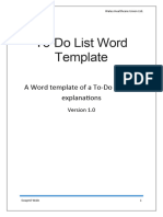 To-Do List Template - Word
