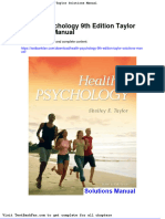 Dwnload Full Health Psychology 9th Edition Taylor Solutions Manual PDF